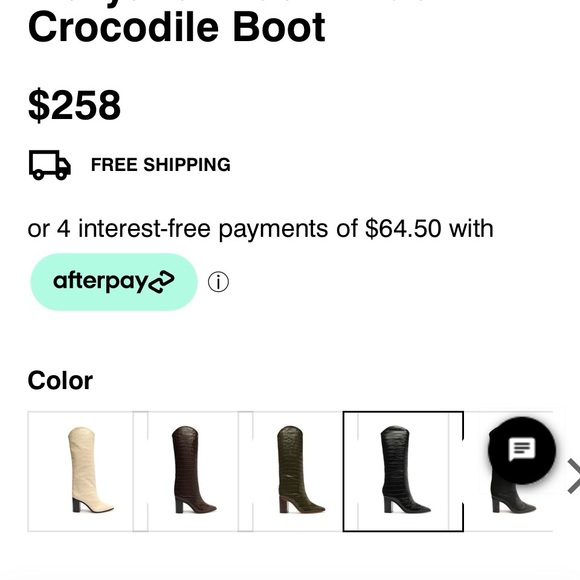 SHULTZ-Maryann’s black croc embossed boot with block heel - Picture 7 of 9